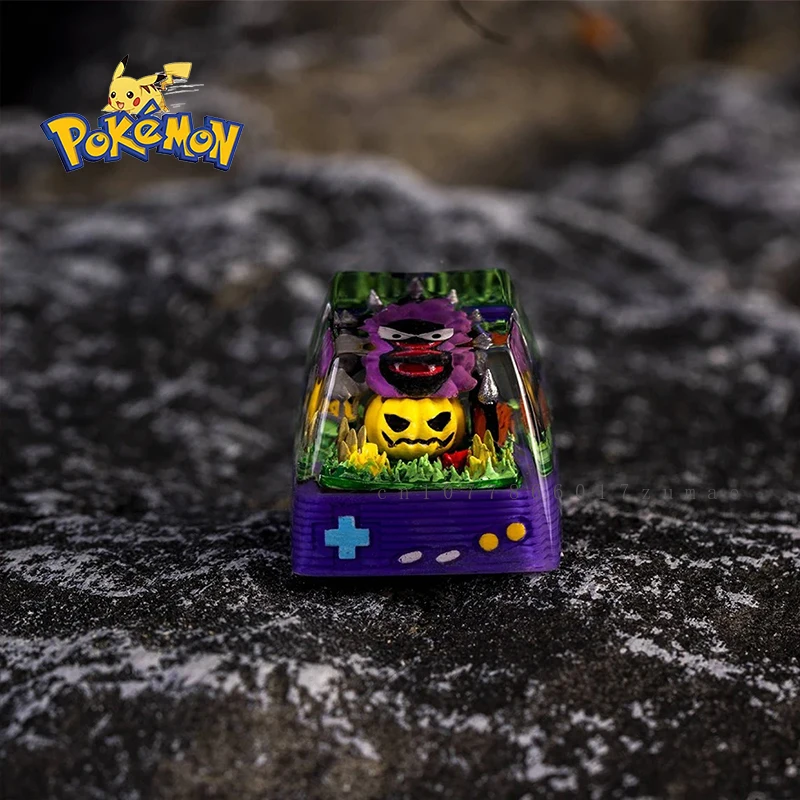 Venusaur teclas de resina de personaje de Anime de Pokémon, Micro paisaje hecho a mano, regalo personalizado, teclas de teclado mecánico - imagen 5