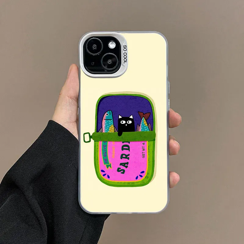 Funda de teléfono con láser de sardinas divertidas de pescado para Samsung Galaxy A17 A07 A16 A35 A55 A25 A15 A56 A54 A36 A34 A24 A26 4G 5G, funda mate - imagen 4