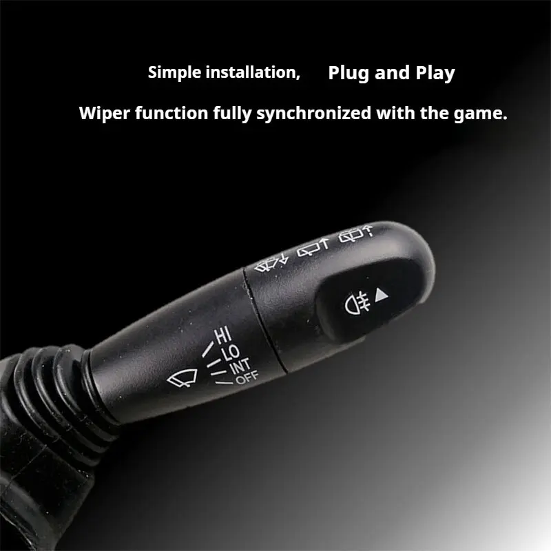 Volante de juego de carreras Sim, señales de giro de camión europeo y americano, limpiaparabrisas, interruptor de encendido de llave para Logitech G27 G29 G923 - imagen 3