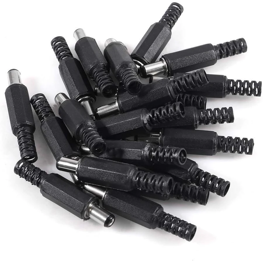 20 piezas reemplazo macho enchufe fuente de alimentación extremos DC 5,5x2,1mm tipo soldadura DIY DC barril conector Jack adaptador de conector - imagen 4