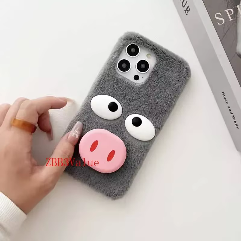 Funda de felpa para teléfono móvil, carcasa bonita de cerdo para OnePlus 11R 11 10T 10R 10 9RT 9Pro 9 9R 8TPlus 8T 8Nord 8 Pro 7T Pro 7T 7Pro 6T 5T 5 - imagen 2