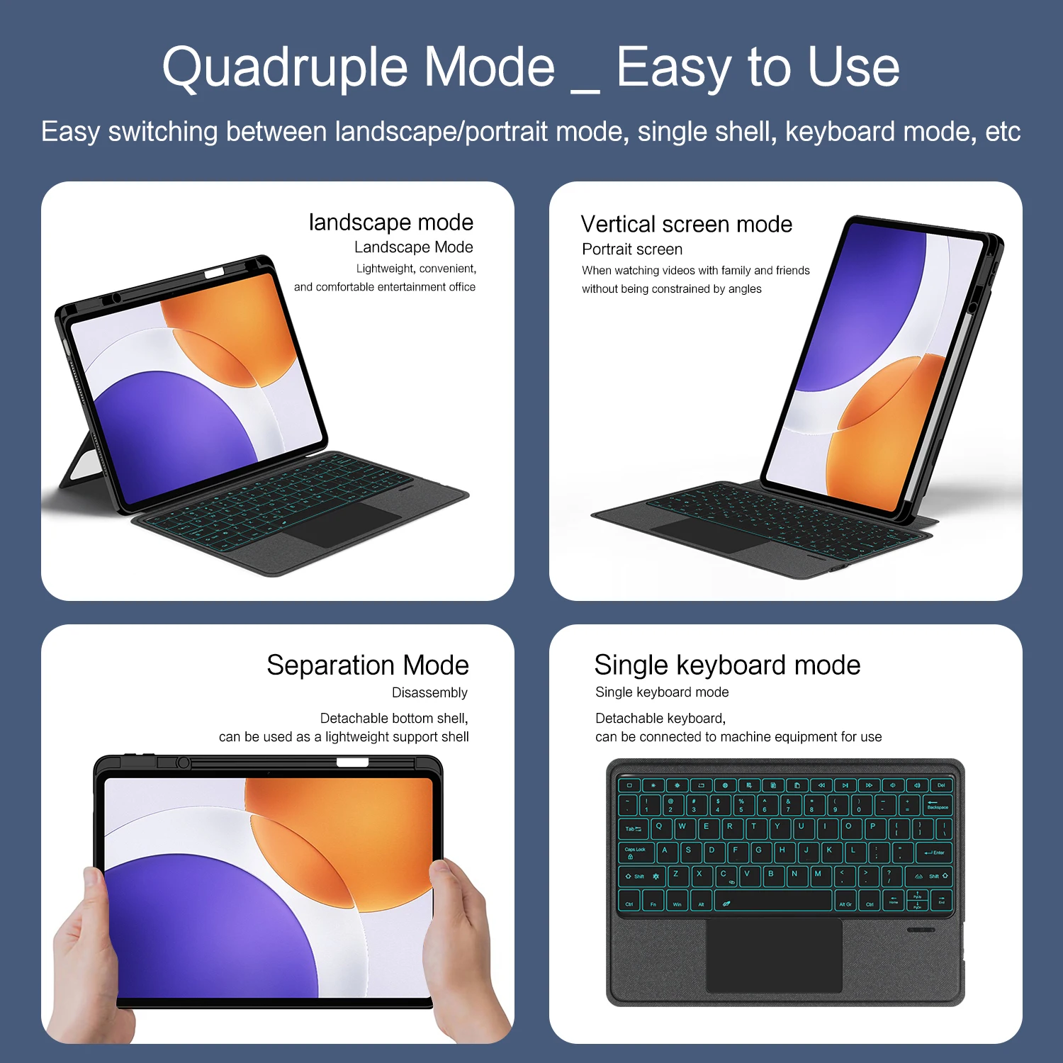 Teclado mágico para Xiaomi Pad 7S Pro 12,5 pulgadas 2025 Funda para teclado con funda porta lápices para Xiaomi Pad 7S Pro Funda 12,5 - imagen 5