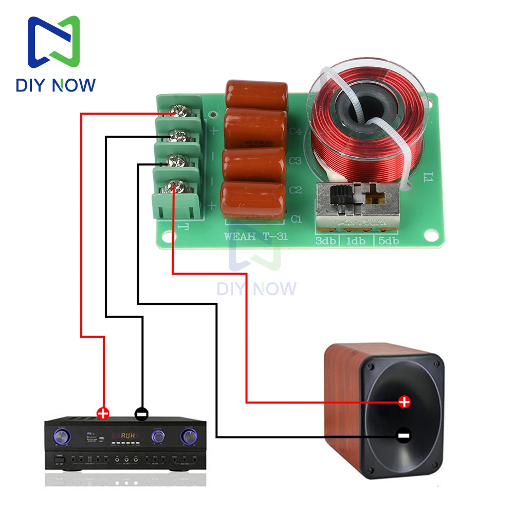 Calidad de sonido ajustable cruzada de Tweeter puro de 100W adecuada para altavoces de cine en casa módulos cruzados de coche cableado sin soldadura