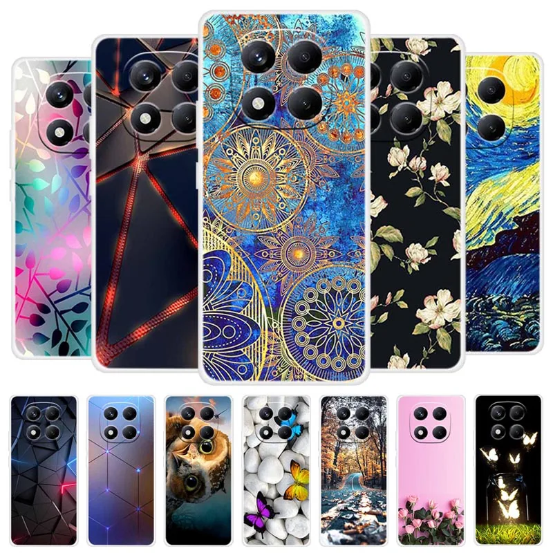 Para Redmi Note 14 Pro 4G funda con ilustraciones degradadas funda de teléfono de silicona TPU suave para Redmi Note14Pro 4G funda de parachoques de dibujos animados