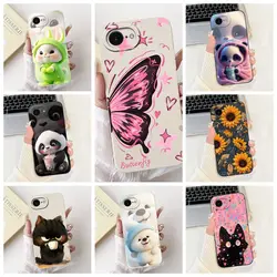 Funda de silicona para iPhone 16e con dibujos animados