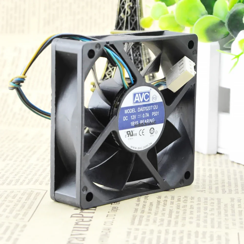 Ventilador de refrigeración de volumen de aire para ADDA DA07020T12U, 70mm, 7020, 70x70x20mm, 7cm, 12V, 0.70A, CPU de ordenador, 4 cables, 4 pines, PWM - imagen 2