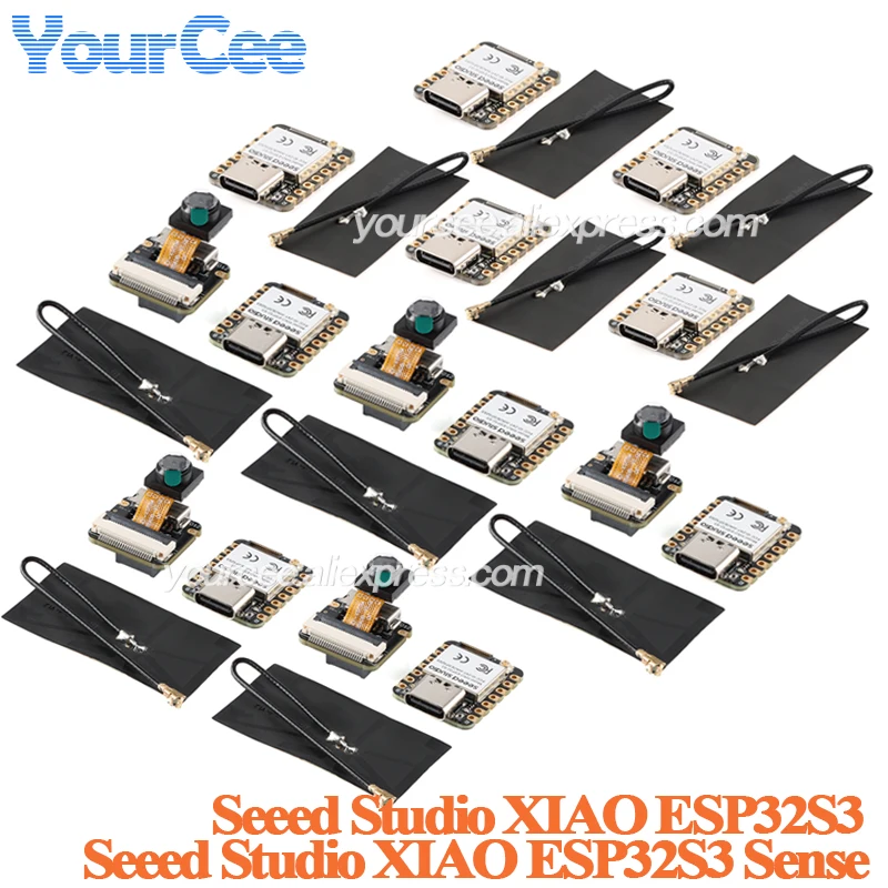 10 uds/1 unidad Seeeduino ESP32S3 Sense Seeed Studio XIAO 2,4G Placa de desarrollo ESP32-S3 cámara WiFi módulo Ble inalámbrico para Arduino