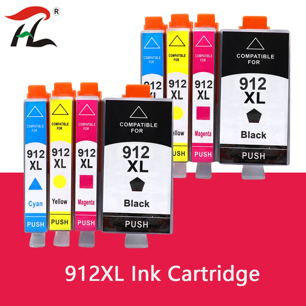 Para cartucho HP 912XL 912X 912 XL cartucho de tinta de repuesto HP912 para HP OfficeJet Pro 8010 8012 8015 8017 8020 8025 8035