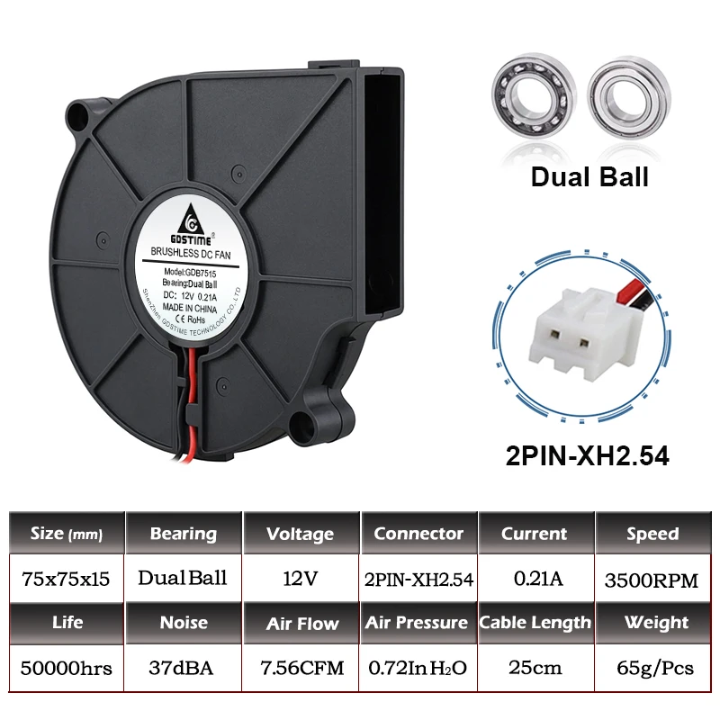 12V Dual Ball 2PIN