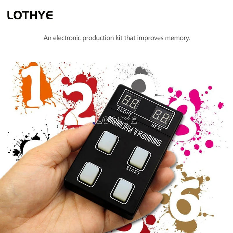 Kit electrónico DIY, máquina de juego de memoria LED, Kit de producción DC 9V 1-99 niveles, juego de rompecabezas, Kit de fabricación, entrenamiento de habilidades de soldadura divertida - imagen 4