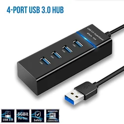 Hub USB 4 Puertos 3.0 5Gbps Alta Velocidad para PC