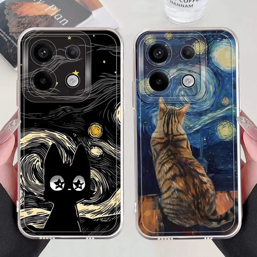 Funda de teléfono para Xiaomi Redmi A3x 14C 13C A1 A2+ A5 9C 12C 9A 10C funda suave Van Gogh Art
