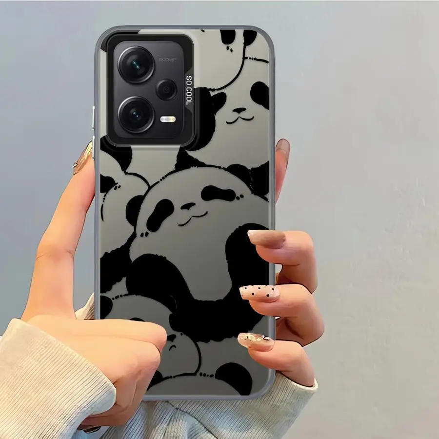 Funda trasera de teléfono para Xiaomi Mi 13T 11 Lite 12T Pro lindo Panda de dibujos animados - imagen 4
