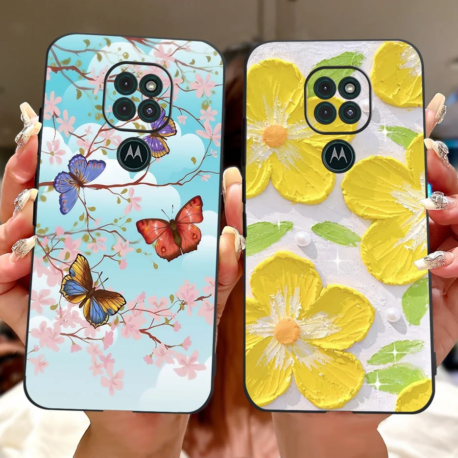 Para Motorola Moto G9 Play funda colorida flores pintadas funda suave TPU Fundas de teléfono para Motorola Moto G9 Plus MotoG9 Power Fundas - imagen 5