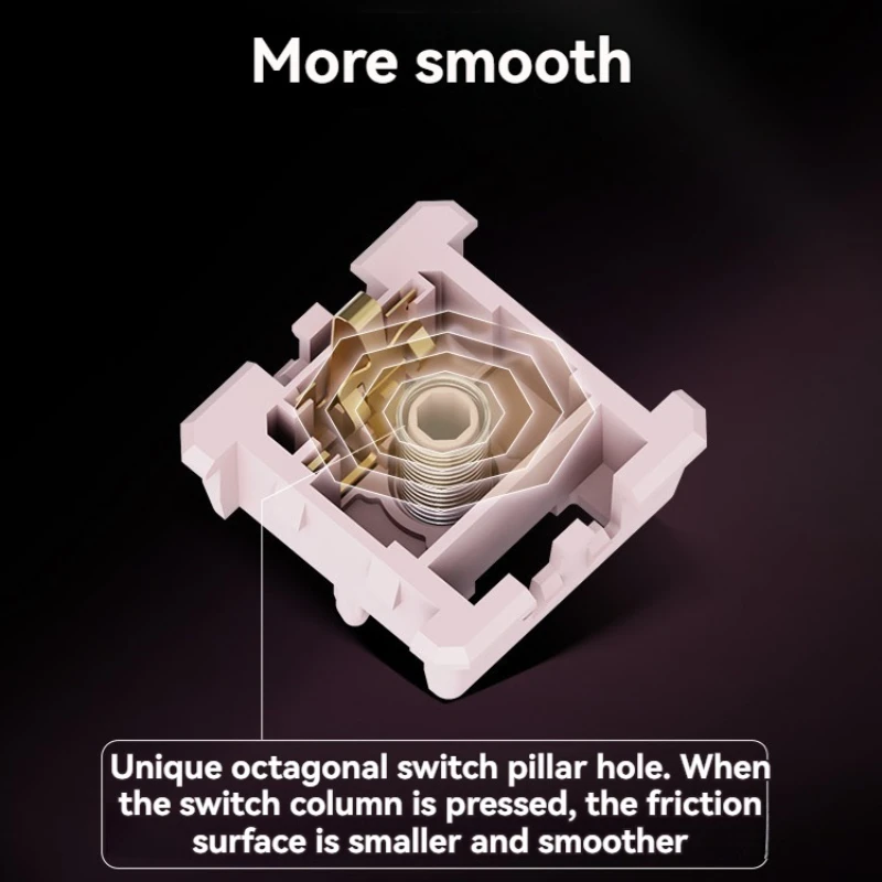 Interruptor lineal, interruptores de párrafo, gatillo HIFI, 40g, 45g, intercambiable en caliente, translúcido, personalizado, accesorios de teclado mecánico DIY - imagen 4