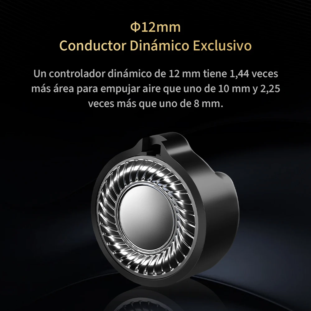 HiBy Project Ace Mg-auriculares intrauditivos con controlador dinámico chapado en aleación HIFI, auriculares con cable IEM de 0,78mm con enchufe de 3,5/4,4mm - imagen 5