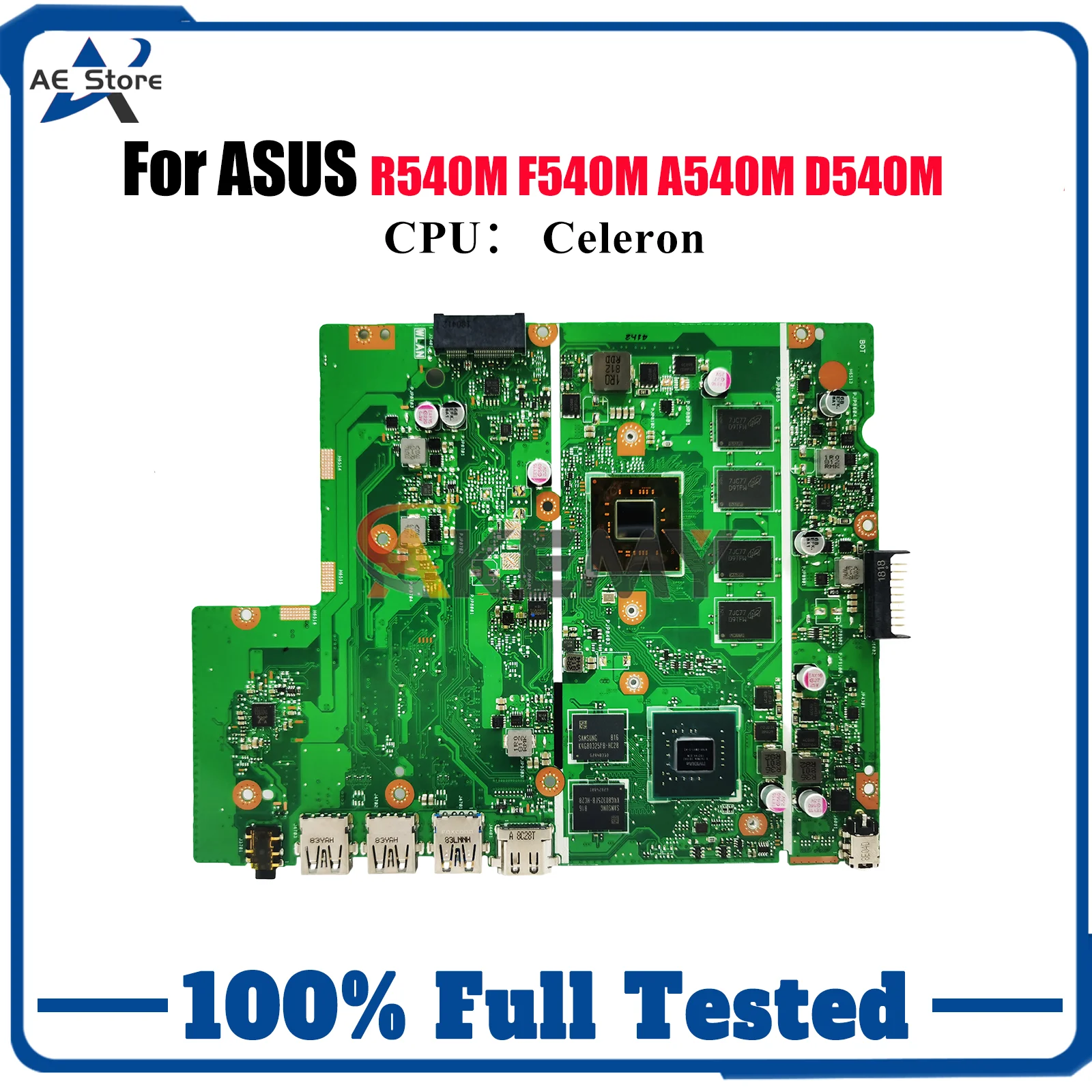 Placa base para ordenador portátil X540MB para ASUS VivoBook X540MAS X540MB X540MAR A540M F540M R540M X540M D540M placa base con CPU Celeron stk