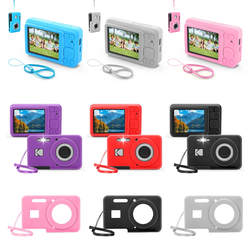 Funda de silicona para cámara Digital KODAK PIXPRO FZ55, funda protectora de silicona suave, funda protectora para cámara