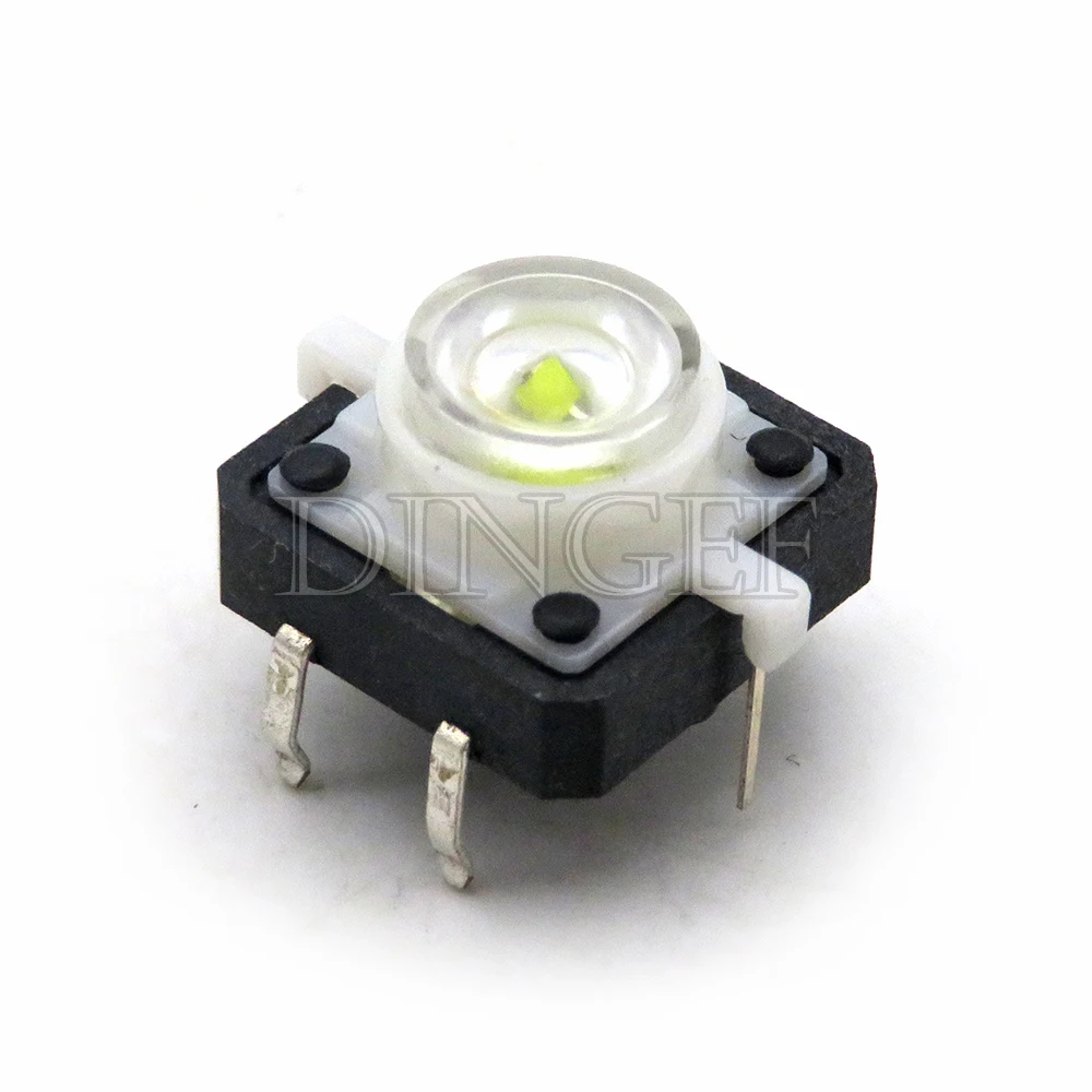 5 uds 12X12X7,3mm interruptor de botón táctil momentáneo LED 5 colores 12*12*7,3mm 12*12*7,3 rojo verde azul amarillo blanco - imagen 4