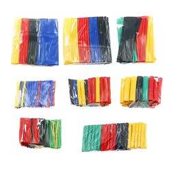 328 Uds 2:1 funda de tubo termorretráctil halógeno de poliolefina 2mm 3mm 4mm 6mm 8mm 10mm 14mm 5 colores 8 tamaños kit surtido