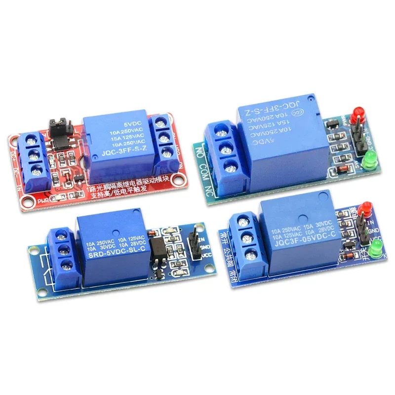 Módulo de relé de 1 canal, protector de placa con optoacoplador/sin optoacoplador, módulo de relé de gatillo de palanca alta y baja, 5V/12V/24V, 1 Uds. - imagen 2