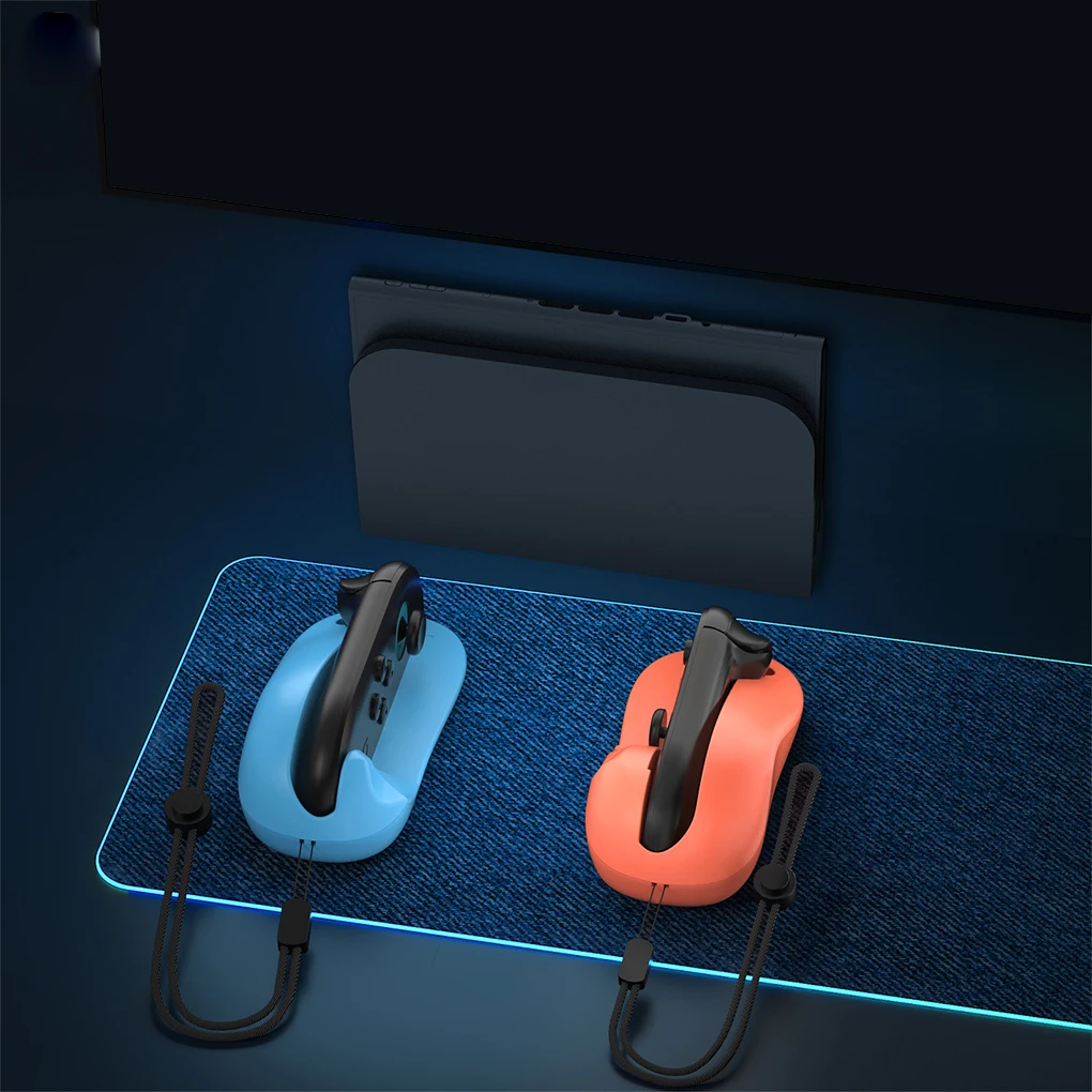 Interruptor 2 interruptor de ratón 2 manija izquierda derecha interruptor de ratón 2 mango de controlador Mini soporte de controlador portátil Base de ratón - imagen 3