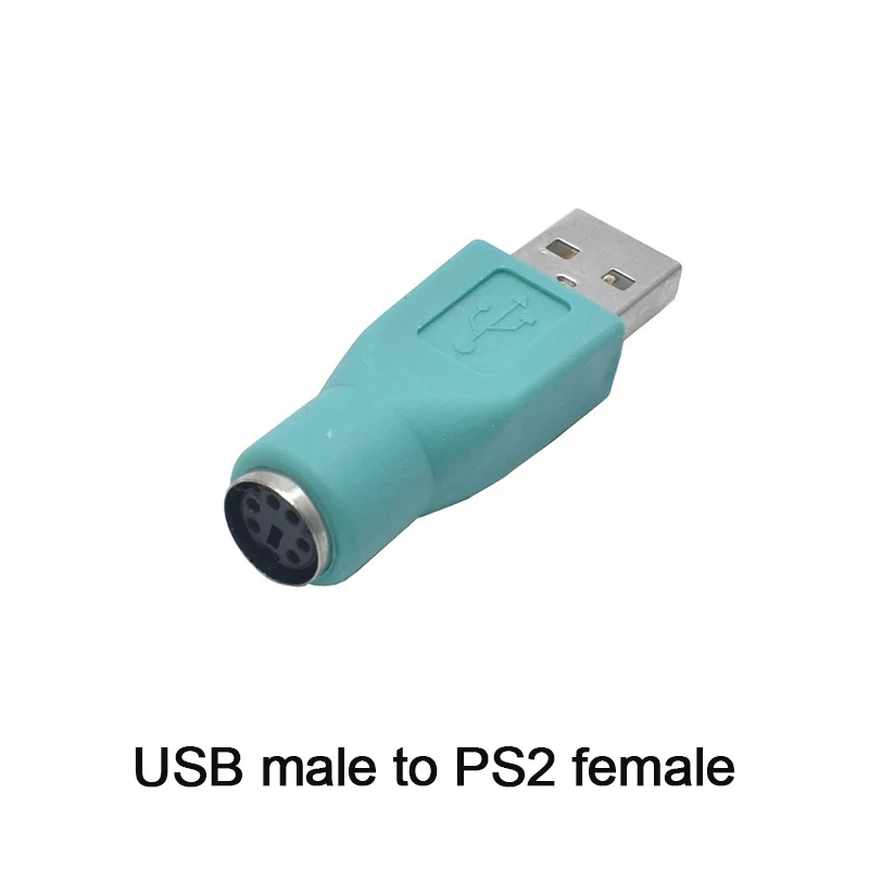 5 uds PS2 a USB macho hembra adaptador convertidor conector para teclado ratón USB macho a conector adaptador de teclado adaptador de cabeza - imagen 2