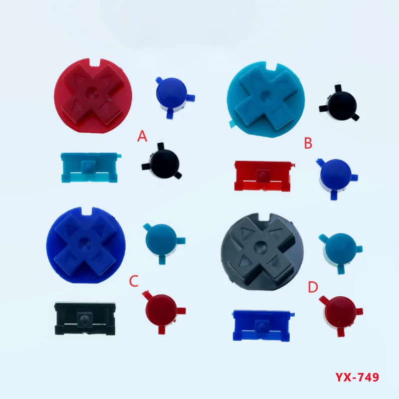 1/2 Juego de botones LR de plástico de colores, botones D y botones direccionales para reparación y reemplazo de accesorios para GB GBC GBP - imagen 5