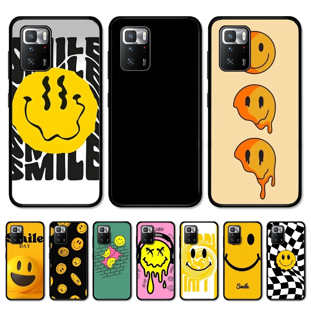 Fashion Yellow Smile Phone Case For Redmi Note 4 X 5 A 6 7 8 T 9 9S 10 11 11S 11Epro Poco M3 Pro