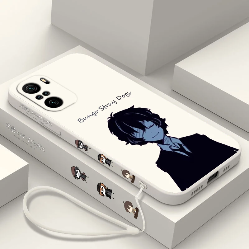 Anime Osamu Dazai para Xiaomi Redmi Note 13 12 12Pro 11 11S 11T 10S 10 Pro Plus 5G funda de teléfono con cuerda líquida izquierda - imagen 2