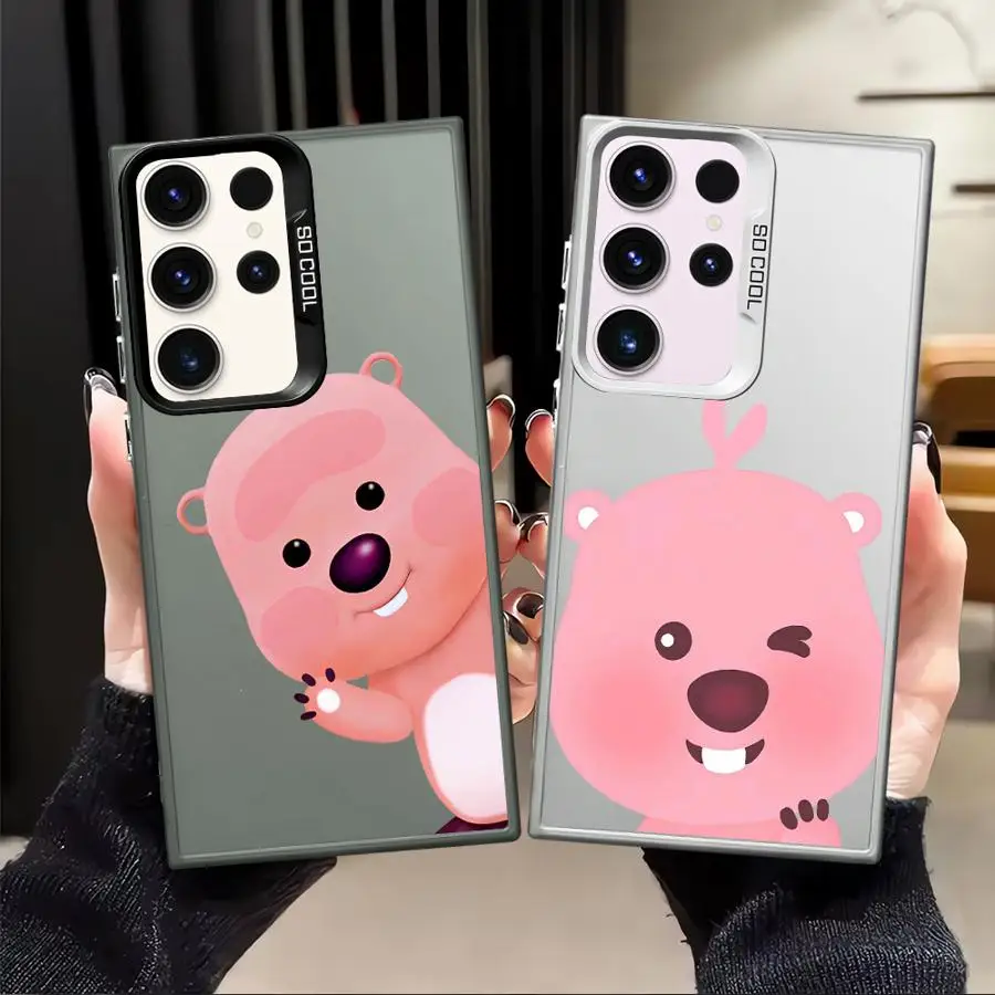 Funda trasera de teléfono para Samsung Galaxy Note 20 Ultra S24 FE S22 S25 S21 S20 Plus S23 S23 dibujos animados lindo L-Loo-pys