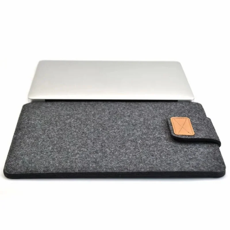 Funda delgada para tableta con funda de fieltro para MacBooks Air Pro 11 13 15 pulgadas bolsa de almacenamiento para tableta de Color sólido - imagen 3