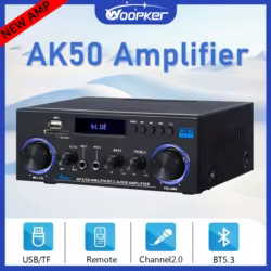 Woopker AK50 Amplificador Audio 840W – Bluetooth 5.3 HiFi 2.0 Canales