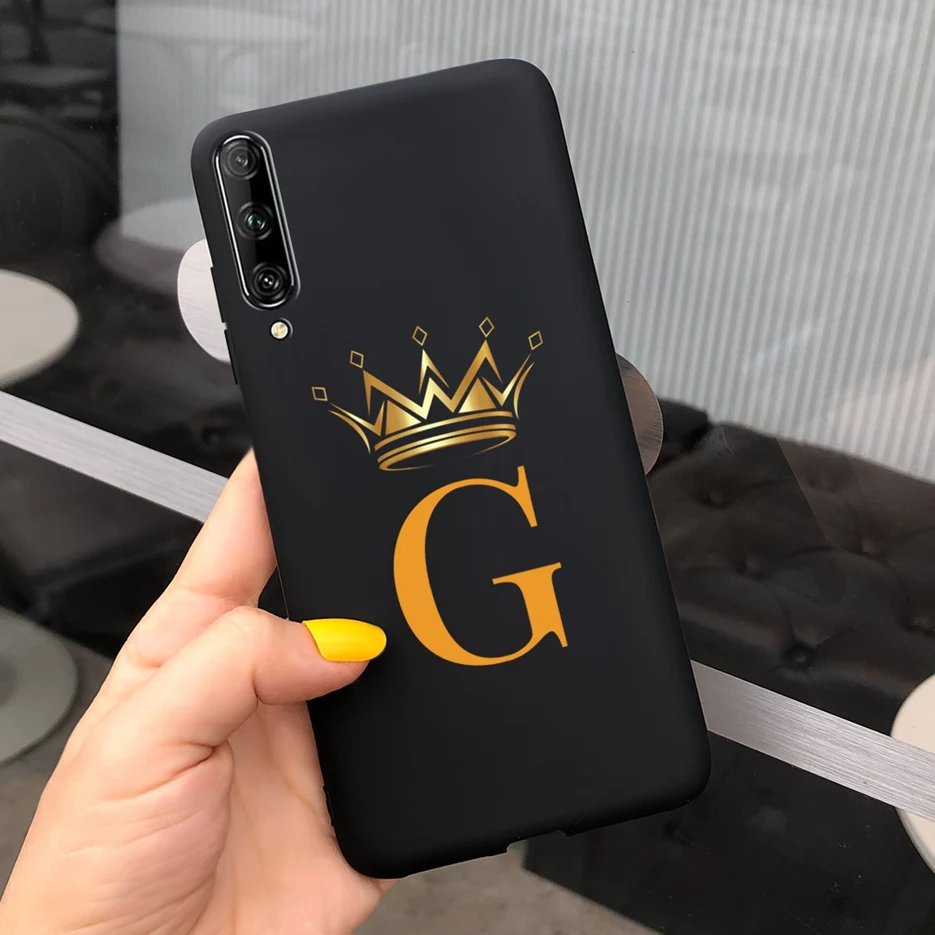 Para Huawei Y9s Funda de lujo pareja flor corona letras Funda para Huawei Y9s STK-L21 STK-LX3 Y 9s Y9 s Funda trasera suave - imagen 5
