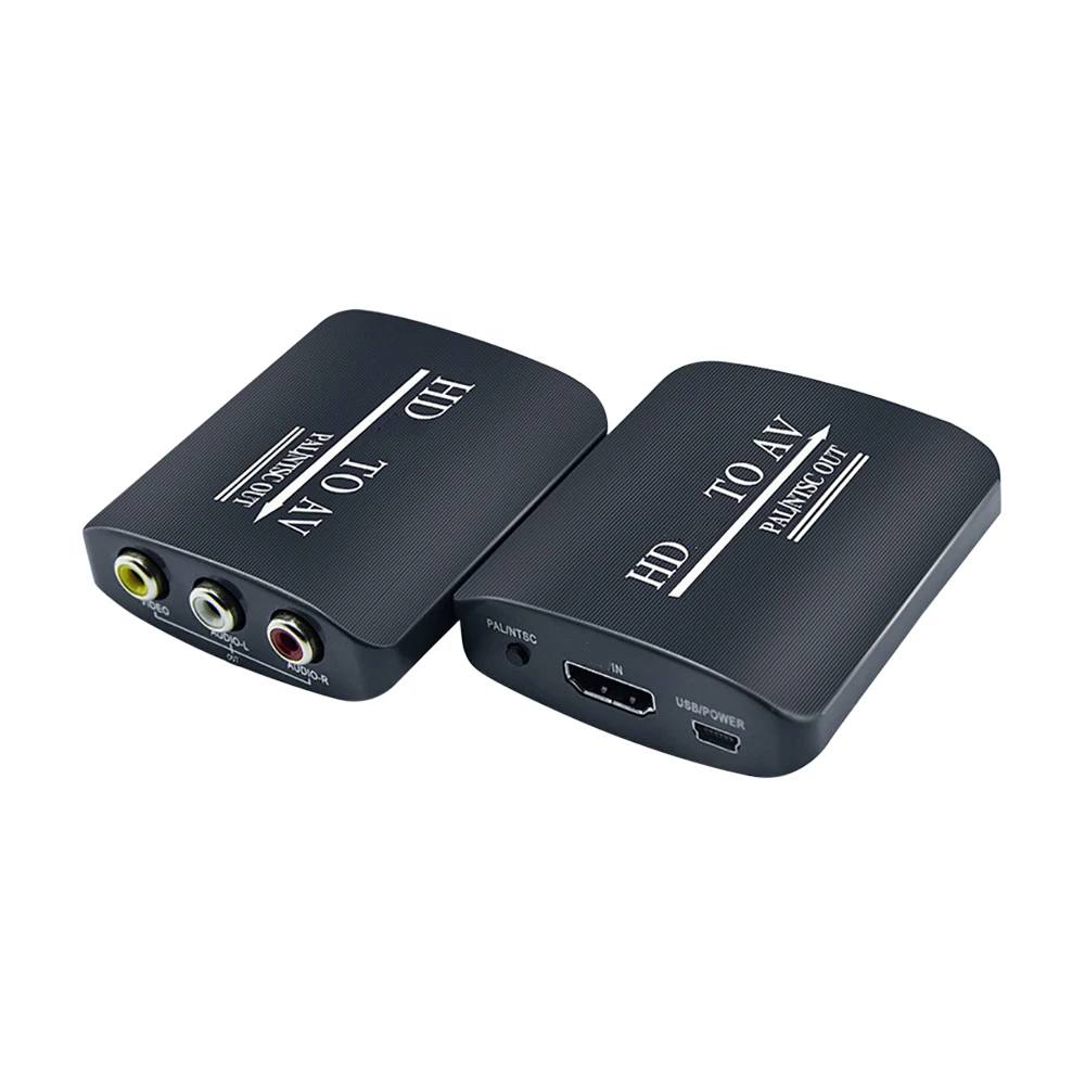 Compatible con HDMI a RCA AV CVSB L/R Video 1080P, caja convertidora de escalador, adaptador compuesto de vídeo HD, adaptador HDMI2AV, compatible con NTSC PAL - imagen 2