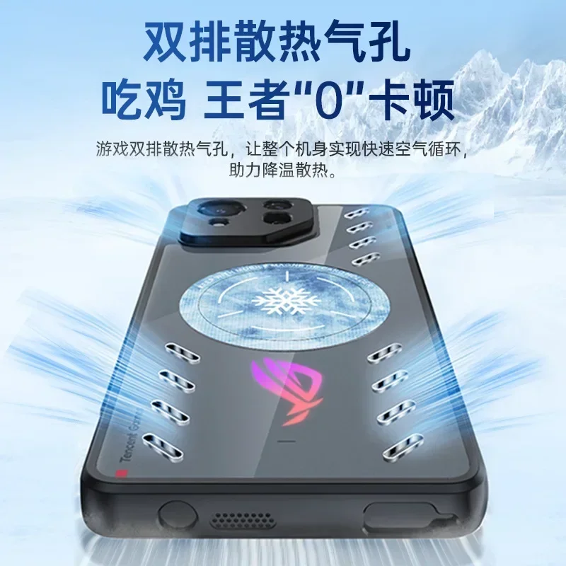 Para Asus ROG Phone 9 8 Pro funda de lujo magnética de Metal de silicona Airbag cubierta a prueba de golpes para Asus ROG Phone 7 6 Pro 6 6D Shell - imagen 4