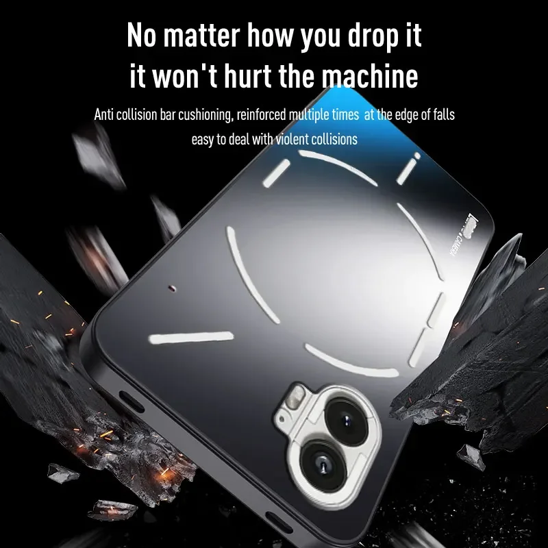 Funda para nada teléfono (1) One 5G AG esmerilado deslumbrante oro silicona dura a prueba de golpes funda completa para teléfono con cámara NothingPhone1 A063 - imagen 5