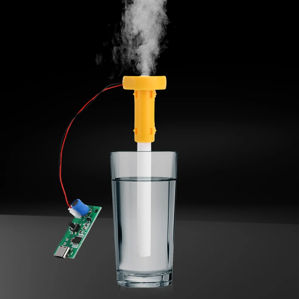 Módulo nebulizador ultrasónico de 5V CC, Humidificador artesanal, tablero de controlador, pulverizador, accesorios de bricolaje, interfaz tipo C