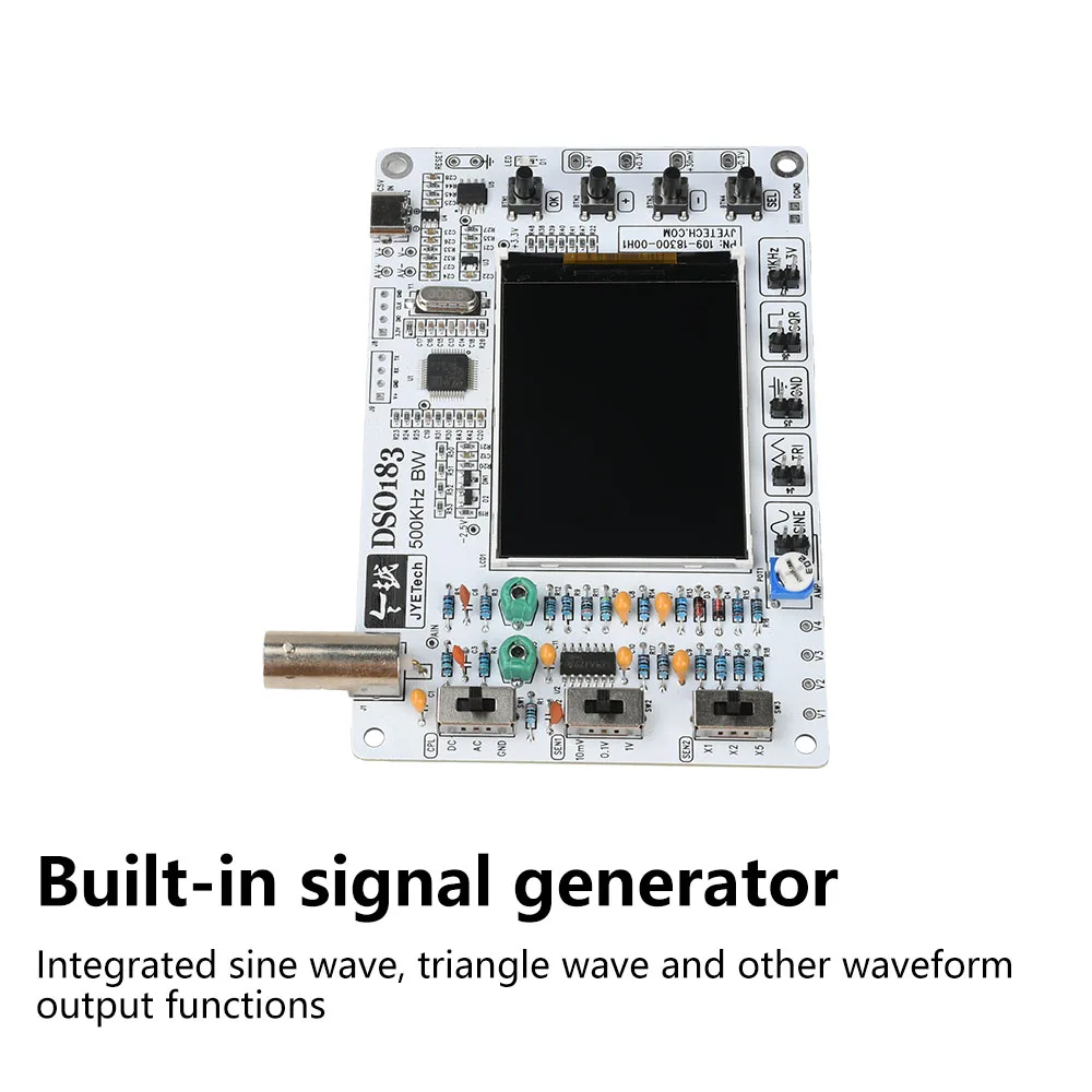 Kit de osciloscopio Digital DSO183 DC 5V DIY, Kit de soldadura electrónica de osciloscopio de 0-500kHz, interfaz tipo C adecuada para enseñanza - imagen 4