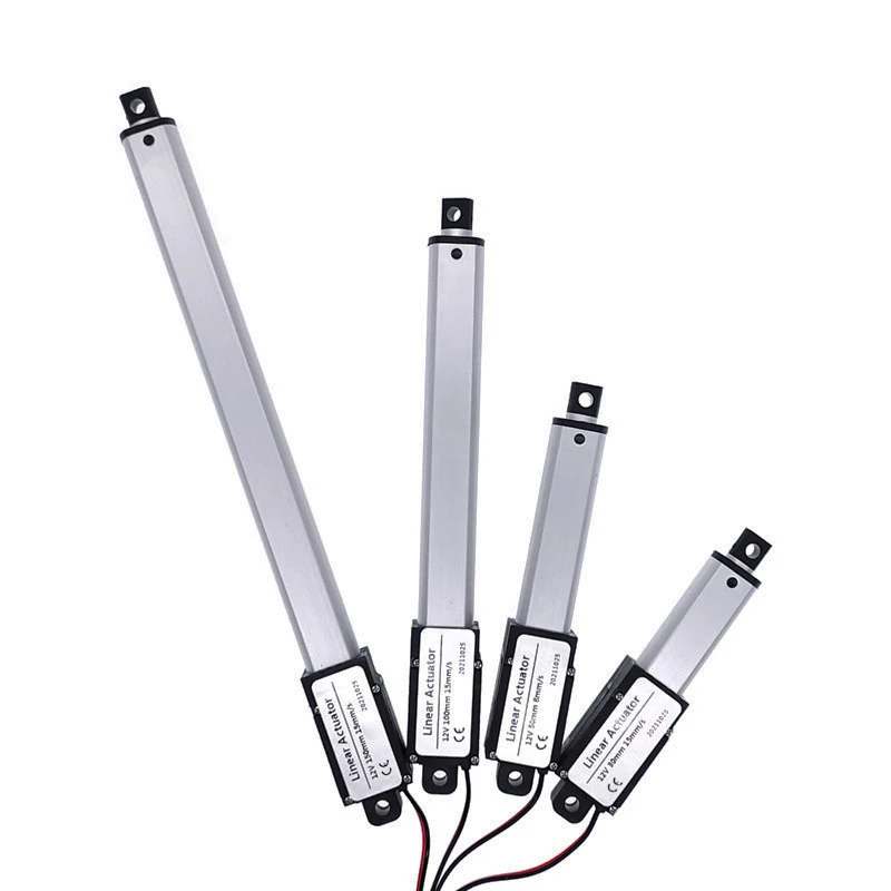 Actuador lineal eléctrico 12V 30-150N – Mini motor de empuje DC