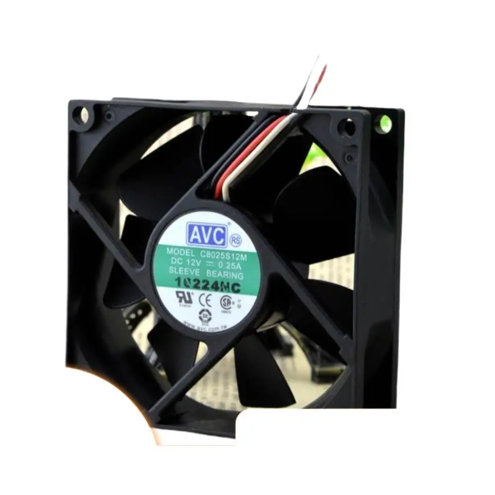 C8025S12M Ventilador de 8 cm para AVC 8025 12V 0.25A CPU Cajas de fuente de alimentación Refrigeración por exceso de tono - imagen 2
