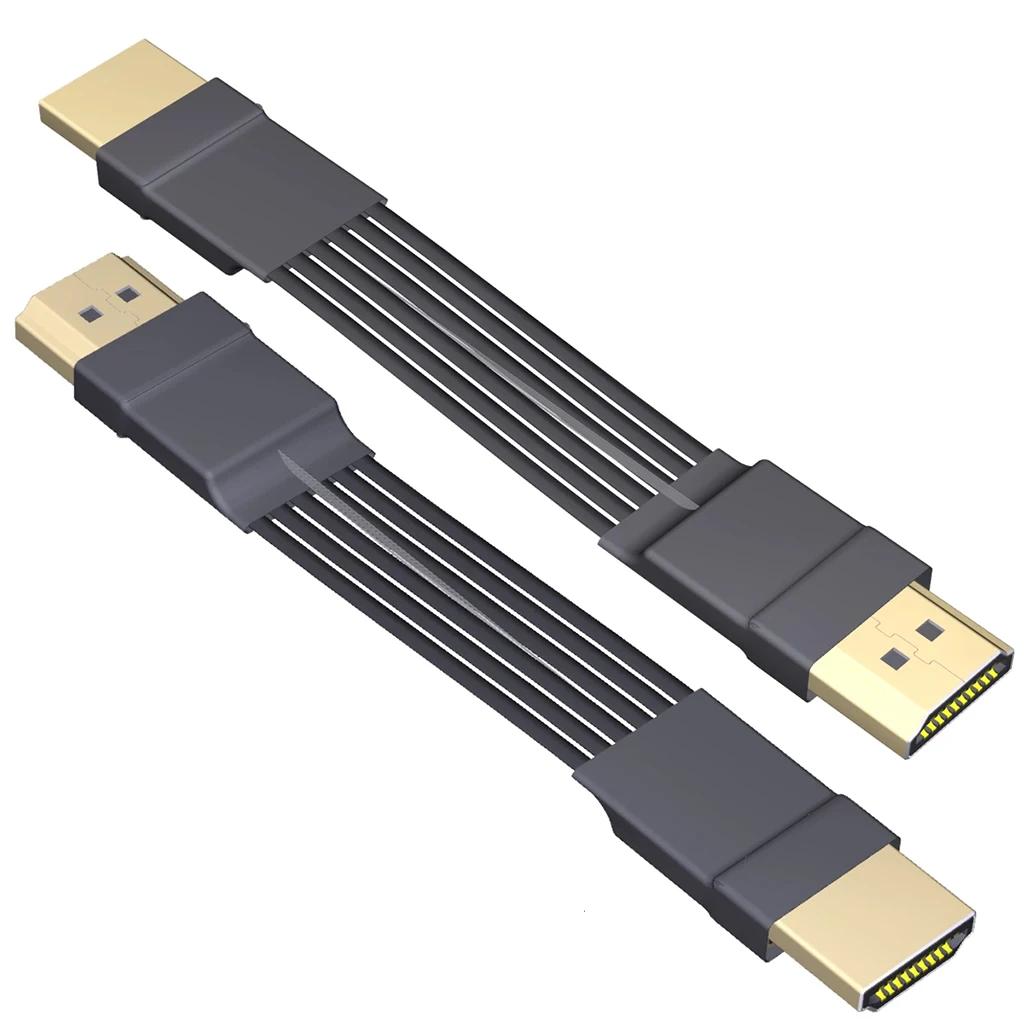 Cable de extensión de vídeo plano incorporado, compatible con HDMI 2,1, tipo A, macho a macho, compatible con 2K/240hz, 4K/144Hz para extensor de vídeo HDTV - imagen 5