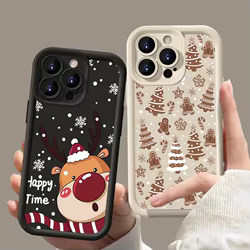 Para Xiaomi 14T funda Poco F6 funda de teléfono con ciervos navideños para Xiaomi Mi 11 Lite 13T 13 12T 12 14 Poco M6 X6 X5 X3 F5 Pro