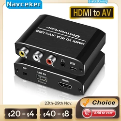Navceker Convertidor HDMI a AV RCA 1080p NTSC PAL HDMI2AV