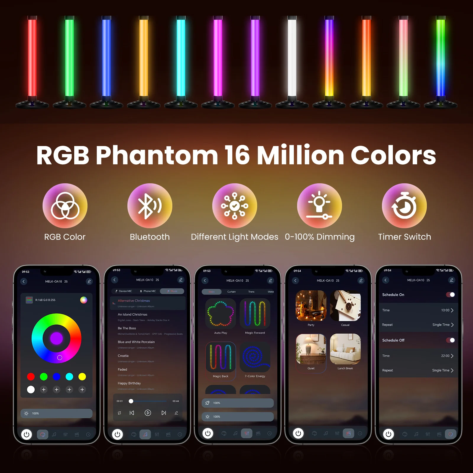 Barra de luz musical RGBIC, luces de ritmo, Control remoto y por aplicación, tira de luz de escritorio, lámpara de ambiente USB para sala de juegos, retroiluminación de TV - imagen 5