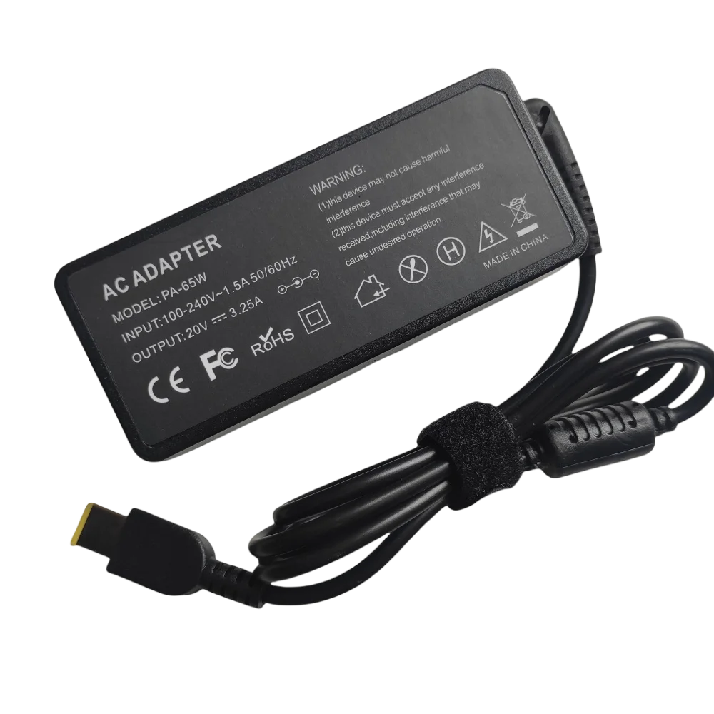 20V 3.25A 65W USB AC cargador de ordenador portátil adaptador de corriente para Lenovo Thinkpad X301S X230S G500 G405 X1 carbono E431 E531 T440s Yoga 13 - imagen 3