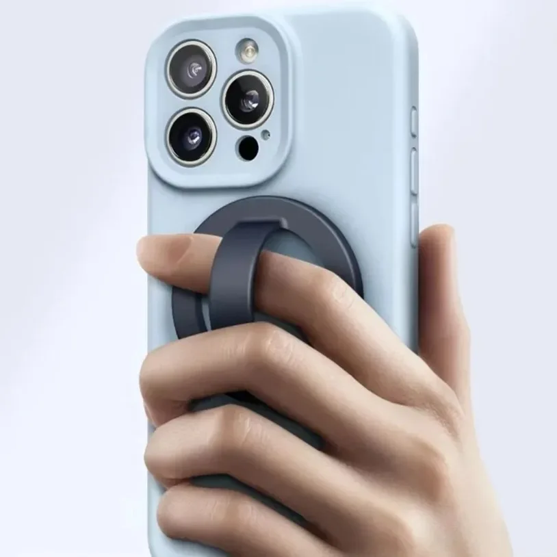 360 °   Roatation-soporte magnético de silicona para teléfono, soporte de anillo para teléfono Magsafe iPhone 16 15 14 13 12 para demasiadas fundas de teléfono - imagen 4