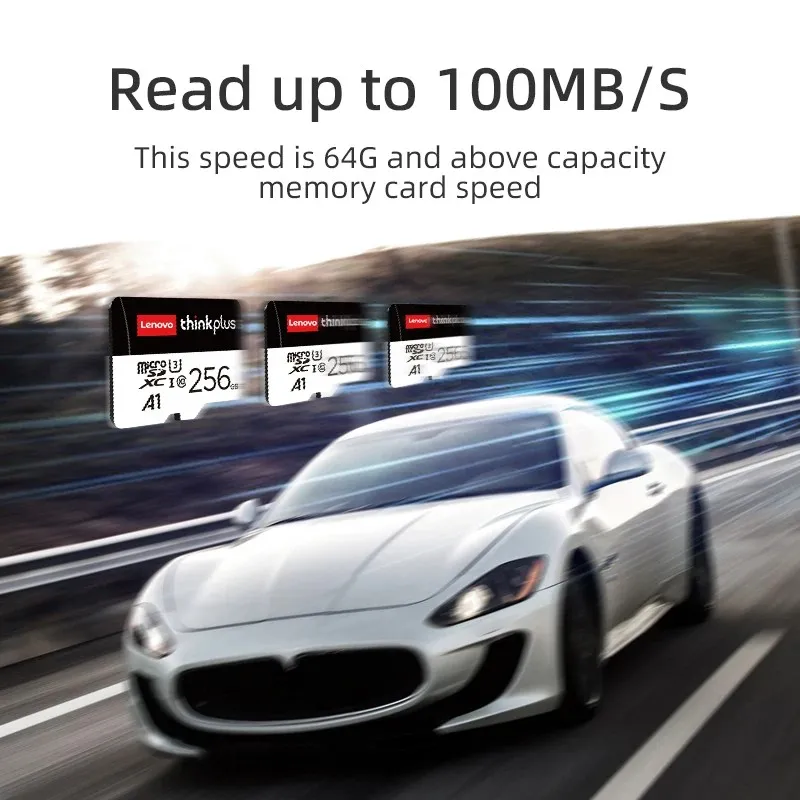 Lenovo Thinkplus tarjeta Micro SD A1 V30 U3 Clase 10 tarjeta de memoria 512GB 256GB 128GB 64GB 32GB tarjeta TransFlash para cámara Drone - imagen 3