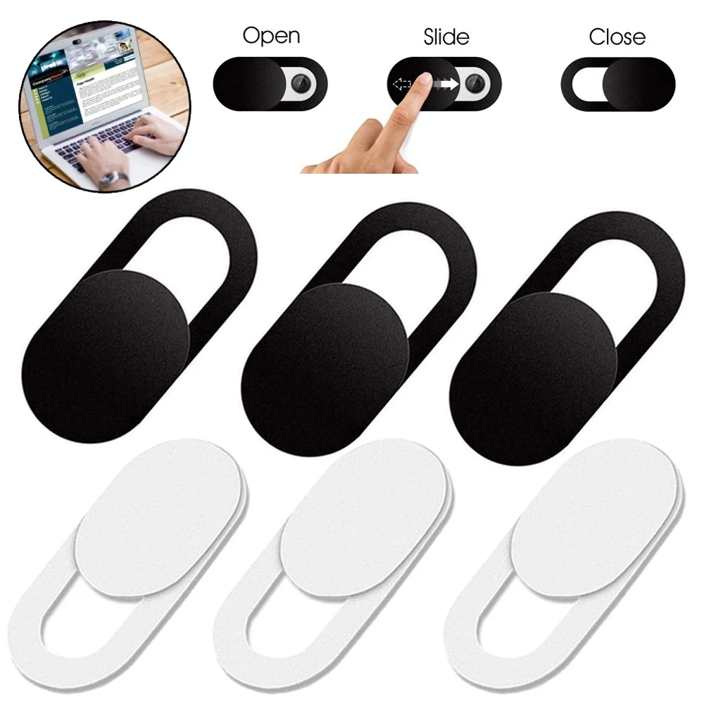 Cubierta de cámara web 1/5/10/20x, deslizador magnético de obturador, cubierta de cámara antiespía Universal de plástico para ordenador portátil, iPad, PC, Macbook, pegatina de privacidad
