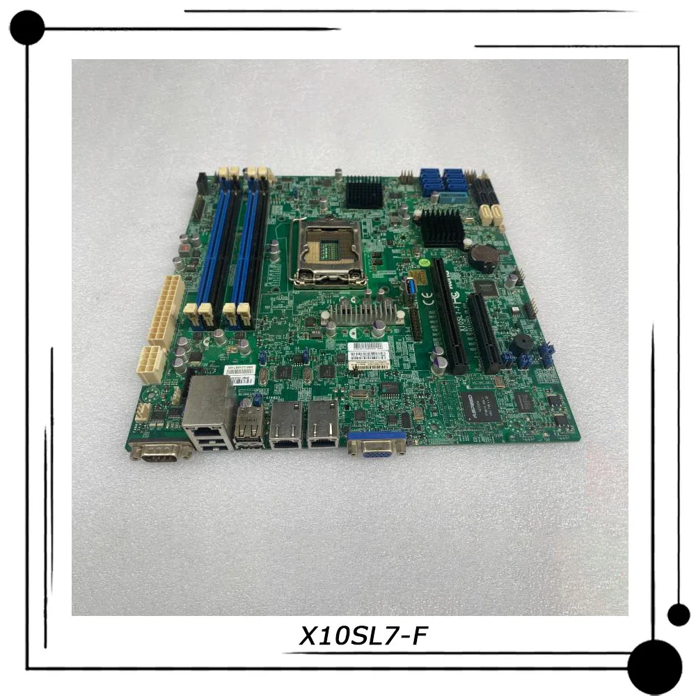 X10SL7-F para placa base microATX de servidor Supermicro LGA 1150 Intel C222 compatible con E3-1200 v3/v4 DDR3 PCI-E 3,0 perfecto probado - imagen 2